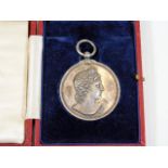 A cased silver Royal Academy of Music medallion aw