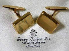 A rare pair of 1960's 18ct gold Georg Jensen cuffl