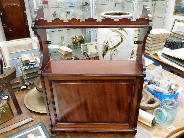 A 19thC. mahogany wall cabinet