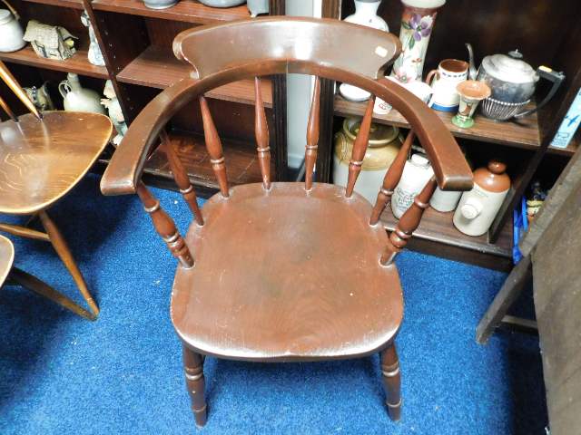 An elm smokers chair later varnished