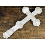 A 19thC. mother of pearl cross with carved decor 1