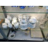 A Japanese porcelain tea service & crystal wares