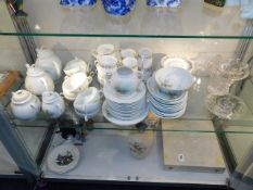 A Japanese porcelain tea service & crystal wares