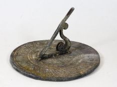 A lead sundial dated 1705 after Thomas Grice 8in w