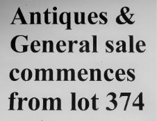 Antiques & General sale commences from lot 374
