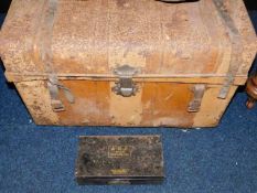 Two steel trunks twinned with an ARP medical kit