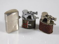 Three miniature lighters
