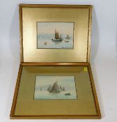 A pair of William Shepherd framed watercolour of y