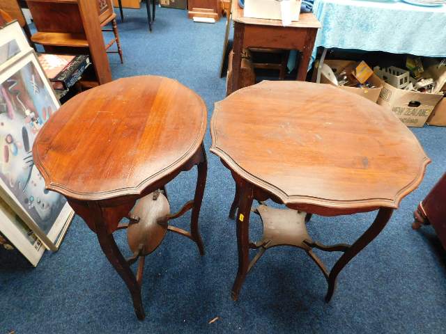 Two early 20thC. mahogany occasional tables