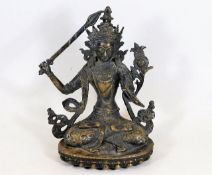 A Chinese deity 11in high x 9in wide 2.55kg. Provenance: bought from Northern country house auction