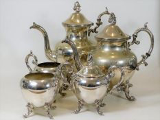 A substantial five piece silver plated tea & coffe