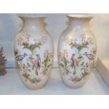 A pair of decorative English pottery vases