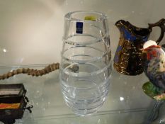 A contemporary crystal vase