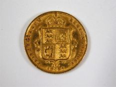 A 1887 half gold sovereign