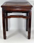 A 19thC. Chinese hardwood table, old repair to one