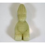A Chinese soapstone carved amulet 2.75in. Provenan