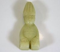 A Chinese soapstone carved amulet 2.75in. Provenan