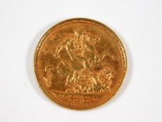 A Victorian 1892 full gold sovereign