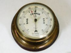 A brass Sestrel barometer