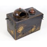 A Japanese Meiji period smokers box with Shibayama
