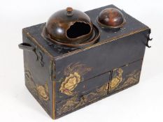 A Japanese Meiji period smokers box with Shibayama