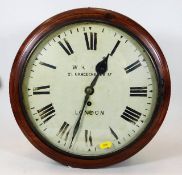 A W. Kibble of London mahogany cased fusee wall cl