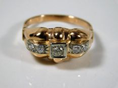 An early 20thC. French marked 18ct gold & diamond
