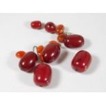 A quantity of natural cherry amber beads 46.6g