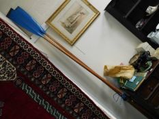 A large pair of rowing boat oars, 9ft 6in approx.