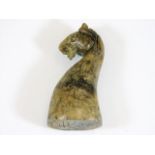 A Chinese hardstone seal depicting a horse 4in. Provenance: bought from Northern country house aucti