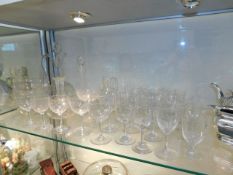 Two decanters & a quantity of other glassware