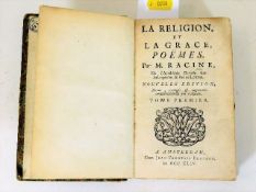 La Religion Et La Grace Poemes book dated 1764