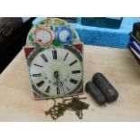 A 19thC. long case clock movement