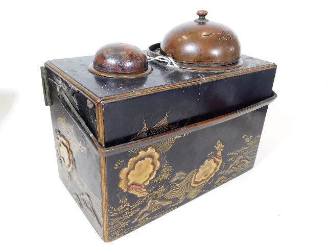 A Japanese Meiji period smokers box with Shibayama - Bild 4 aus 4