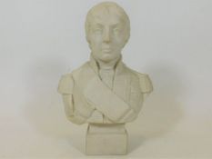 A 19thC. Robinson & Leadbeater parian ware bust of