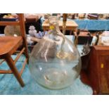 A glass carboy