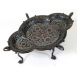 A 19thC. bronze card tray 7.75in wide