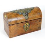 A 19thC. stationery box with brass fittings