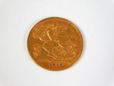 A half gold sovereign 1912
