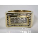 A substantial 14ct gold ring set with diamond 12.3