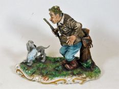 A Capodimonte figure group of huntsman & his dog 7
