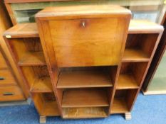 An art deco style bureau with pigeon holes