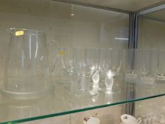 A contemporary glass wine & lemonade set
