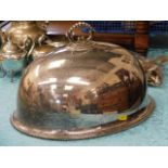 A Victorian silver plated cloche