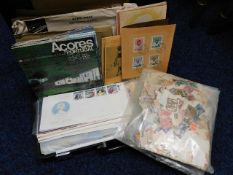 A cased quantity of stamps on paper & other stamp