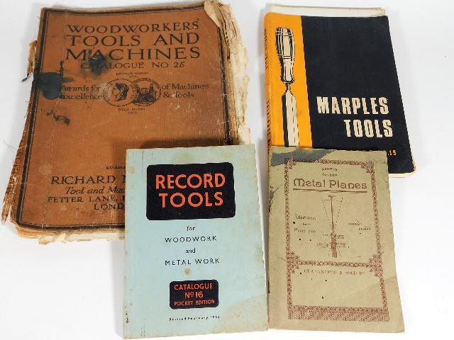 An early 20thC. booklet on Norris planes, other vintage booklets on Marples & Record tools & one oth