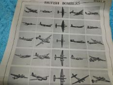 Four WW2 aircraft identification posters