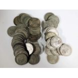 A quantity of silver & part silver florins approx 520g