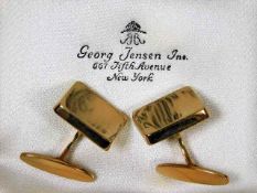 A pair of 1960's 18ct gold Georg Jensen cufflinks