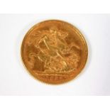 A Victorian full gold sovereign 1892